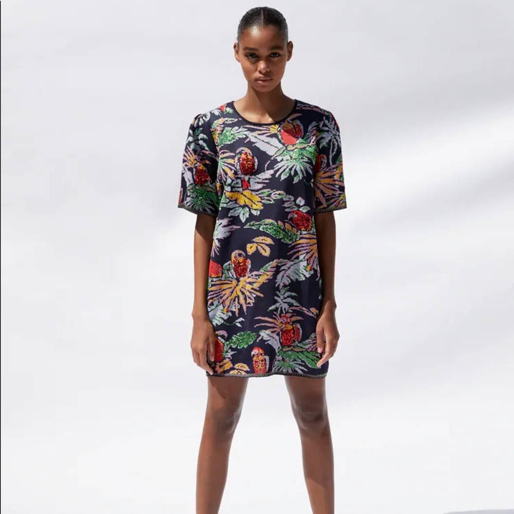 Zara JACQUARD DRESS
